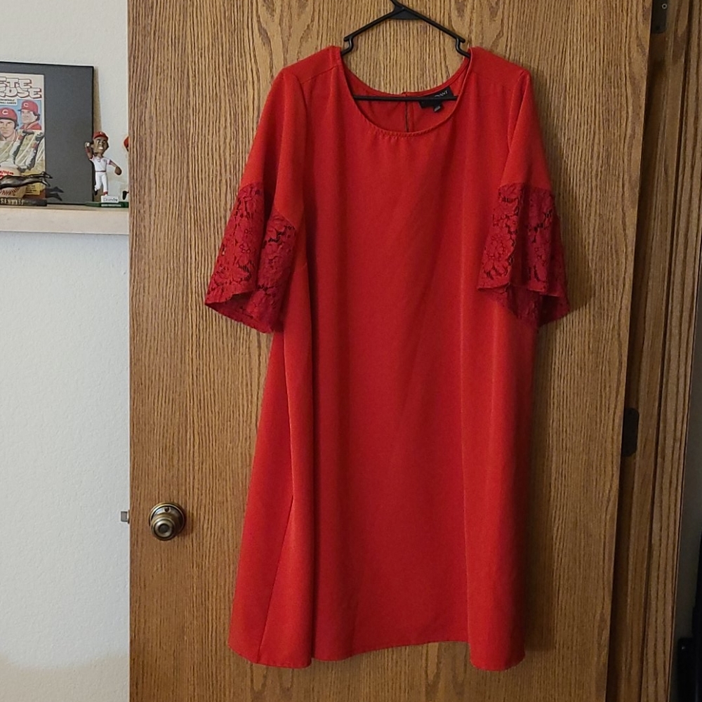 Lane Bryant Shift Dress with Lace Sleeves